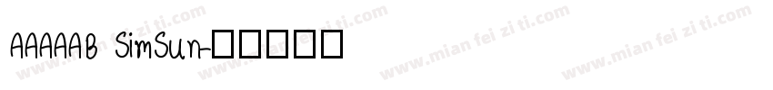 AAAAAB SimSun字体转换